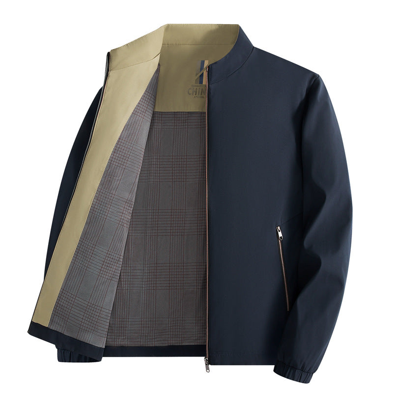 Mens Stand Collar Jacket | Casual Spring Autumn Coat UK
