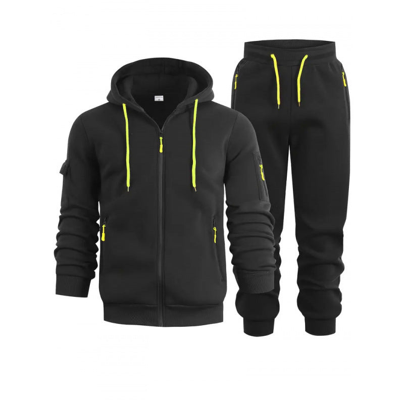 Men’s Zip-Up Hoodie & Joggers Set | 2-Piece Tracksuit with Arm Pocket