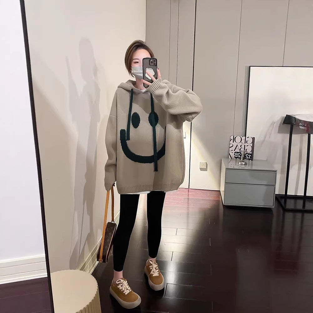 Hooded Plus-Size Thickened Sweater Knitwear