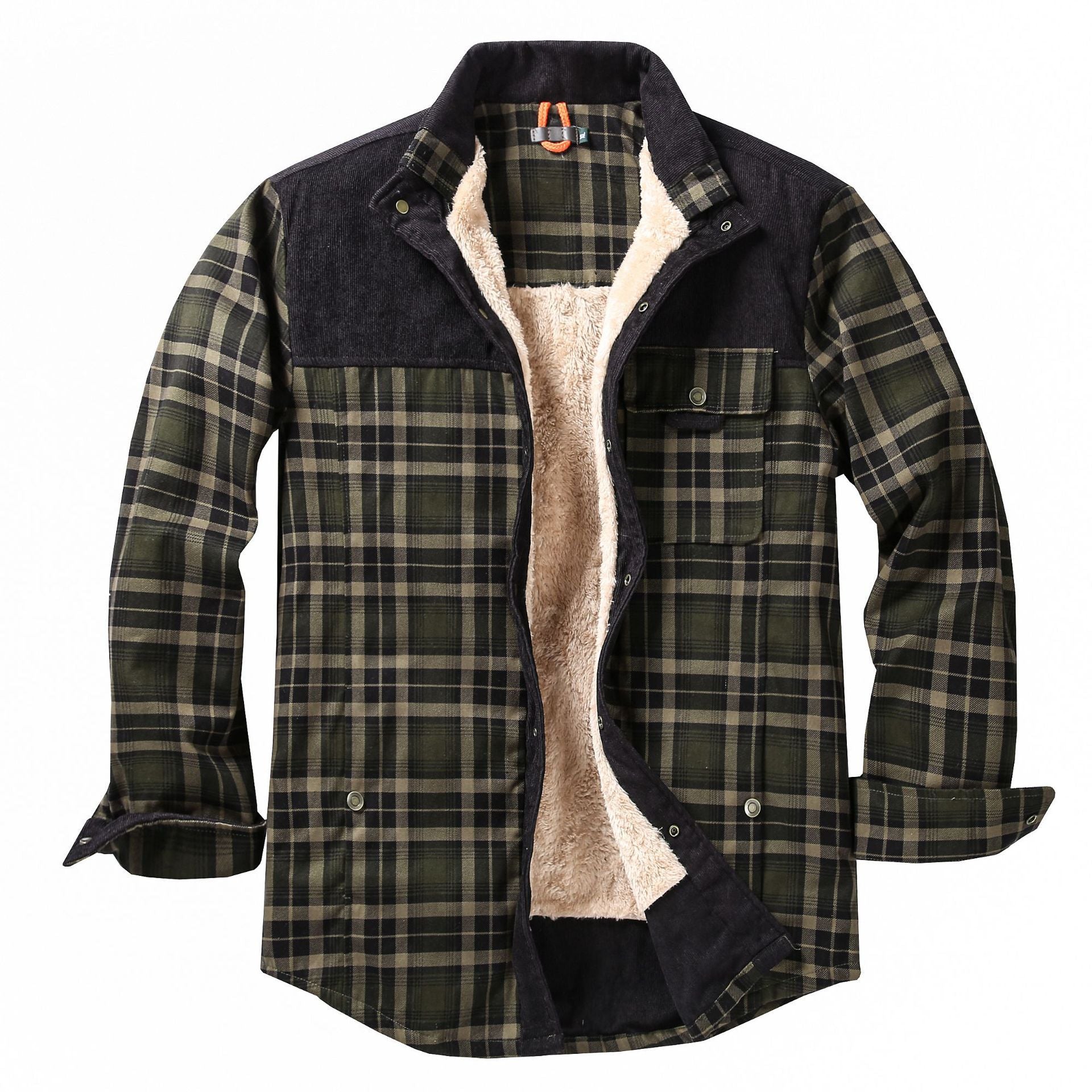 European-size Plaid Shirt Mens Outerwear
