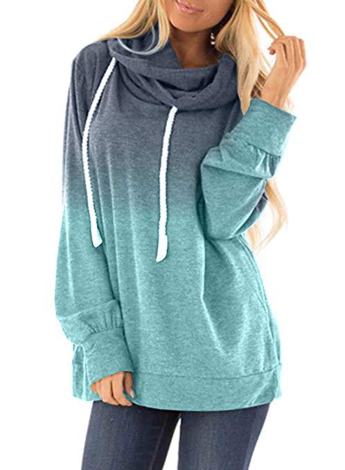 Women’s Two-Tone Gradient Hoodie | Oversized Casual UK