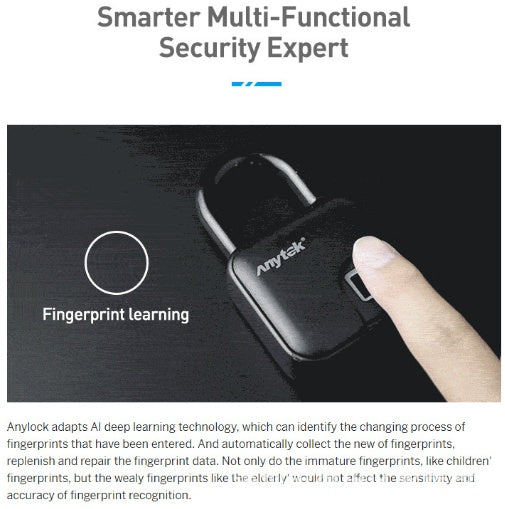 Waterproof Fingerprint Padlock IP65 | Keyless Smart Lock (Free Shipping )