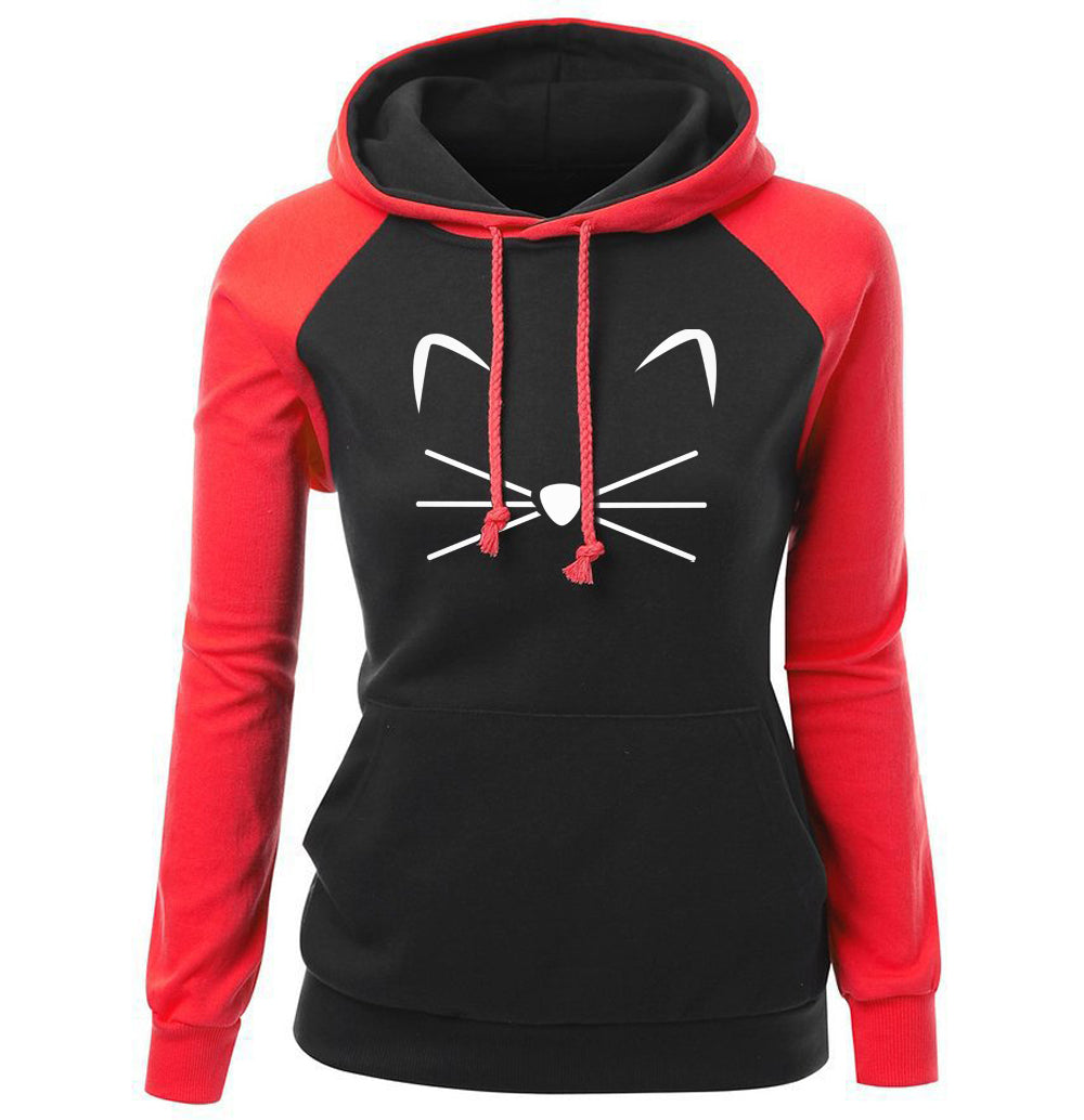 🐱 Cute Cat Hoodie for Women | Cat Face Sweatshirt