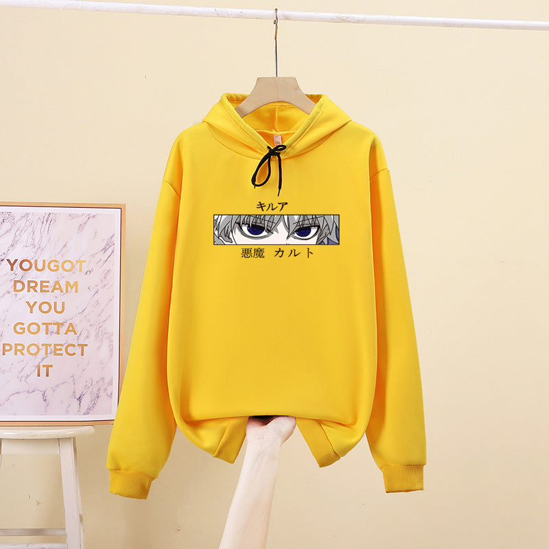 👀 Anime Eyes Graphic Hoodie – Streetwear Pullover 🔥