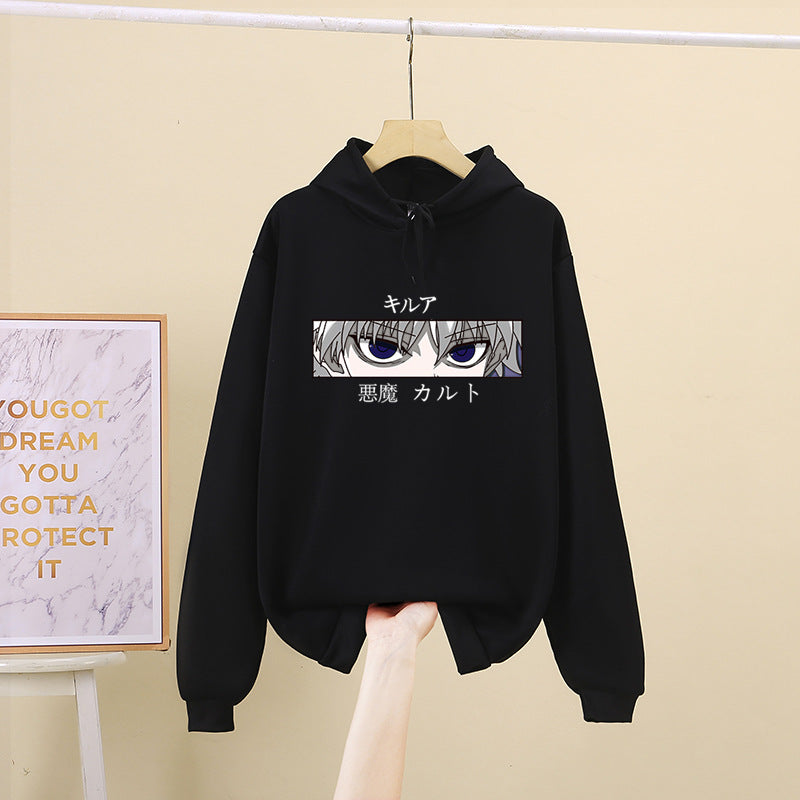 👀 Anime Eyes Graphic Hoodie – Streetwear Pullover 🔥