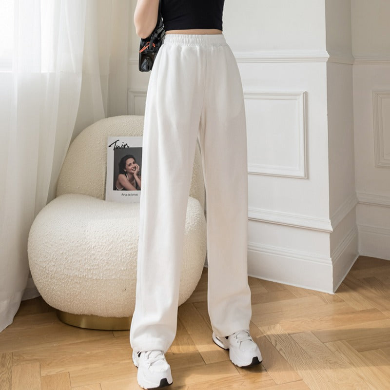 Women's Wide Leg Love Drawstring Baggy Trousers