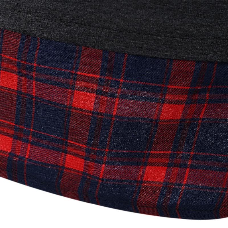 Plaid patchwork jacket