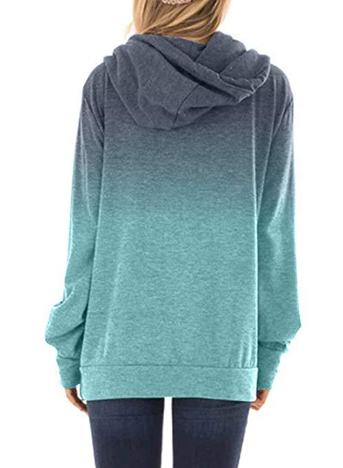 Women’s Two-Tone Gradient Hoodie | Oversized Casual UK