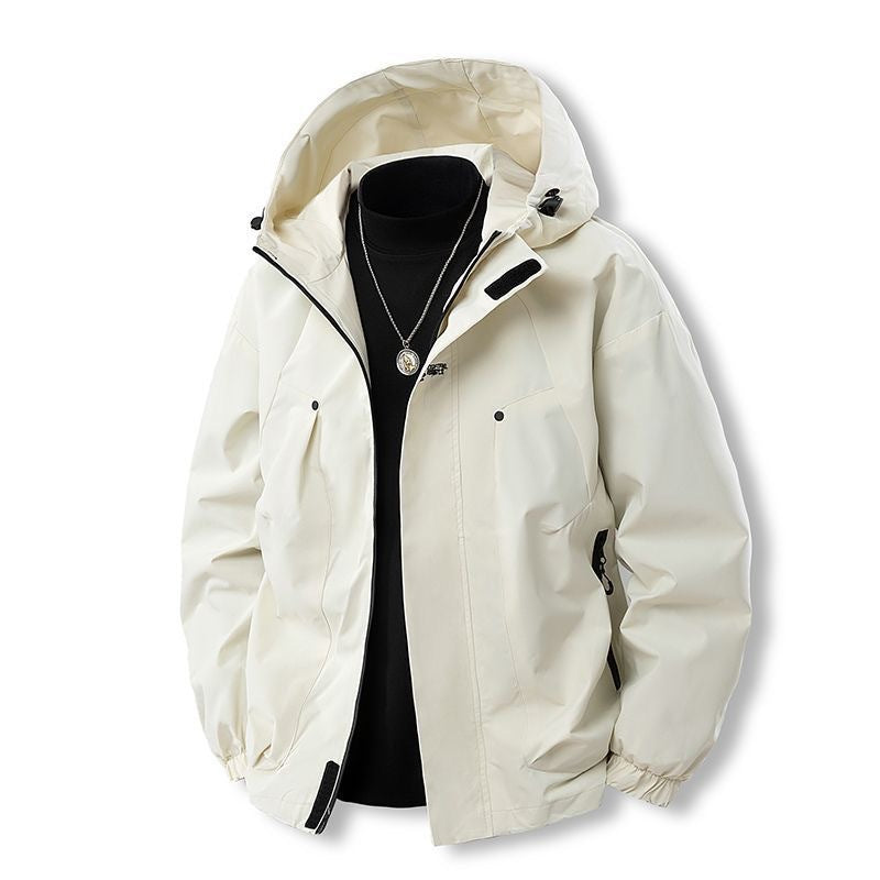 Men's And Couple's Outdoor Windproof Lettered Jacket