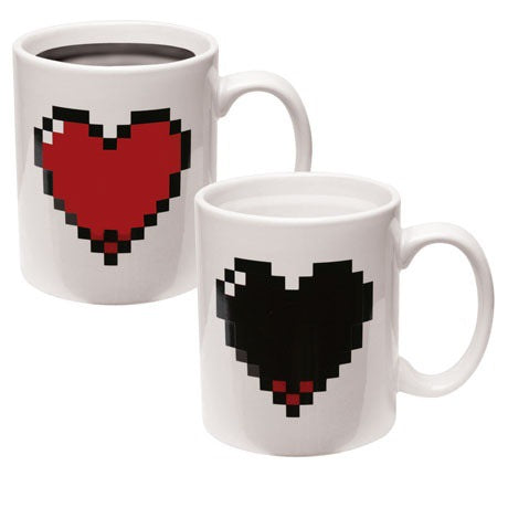 Retro Gamer Heart Heat-Reactive Mug