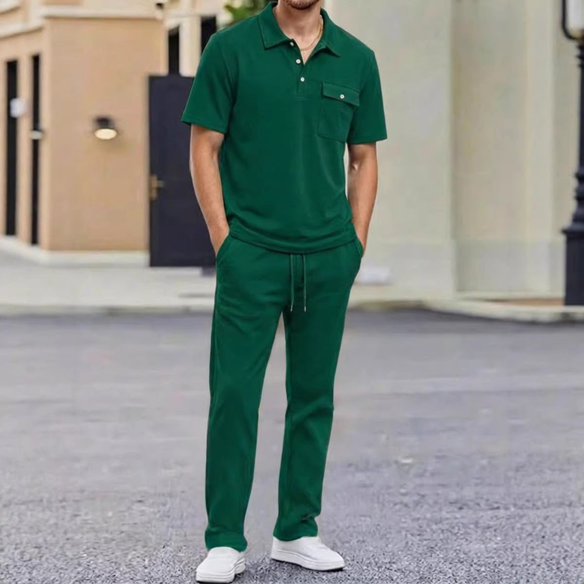 Mens 2 Piece Polo & Pants Set | Sportswear Outfit UK
