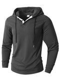 Mens Casual Sports Hoodie With Drawstring | Autumn Winter