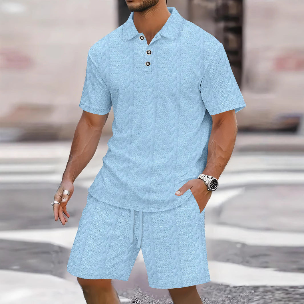 Mens 2 Piece Polo & Shorts Set | Athletic Summer Outfit