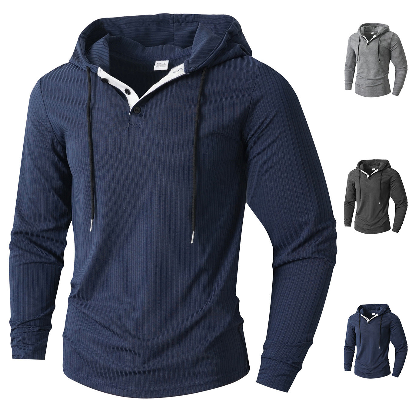 Mens Casual Sports Hoodie With Drawstring | Autumn Winter