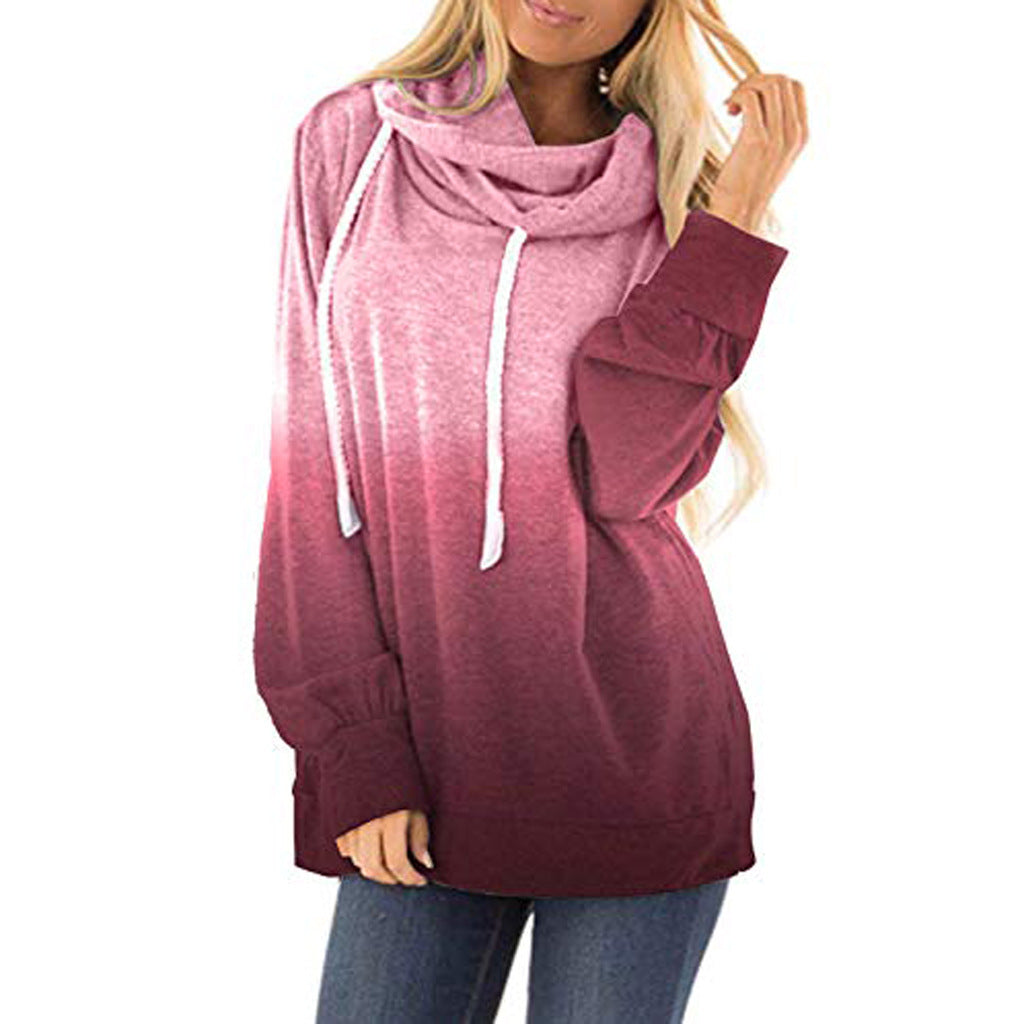Women’s Two-Tone Gradient Hoodie | Oversized Casual UK