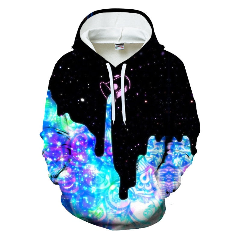 🌌 3D Digital Print Hoodie – Unisex Galaxy Pullover