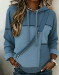 Women’s 3D Zip Detail Hoodie | Casual Long Sleeve XS–6XL