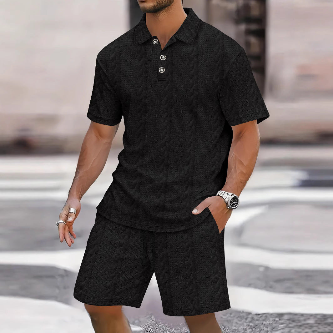 Mens 2 Piece Polo & Shorts Set | Athletic Summer Outfit