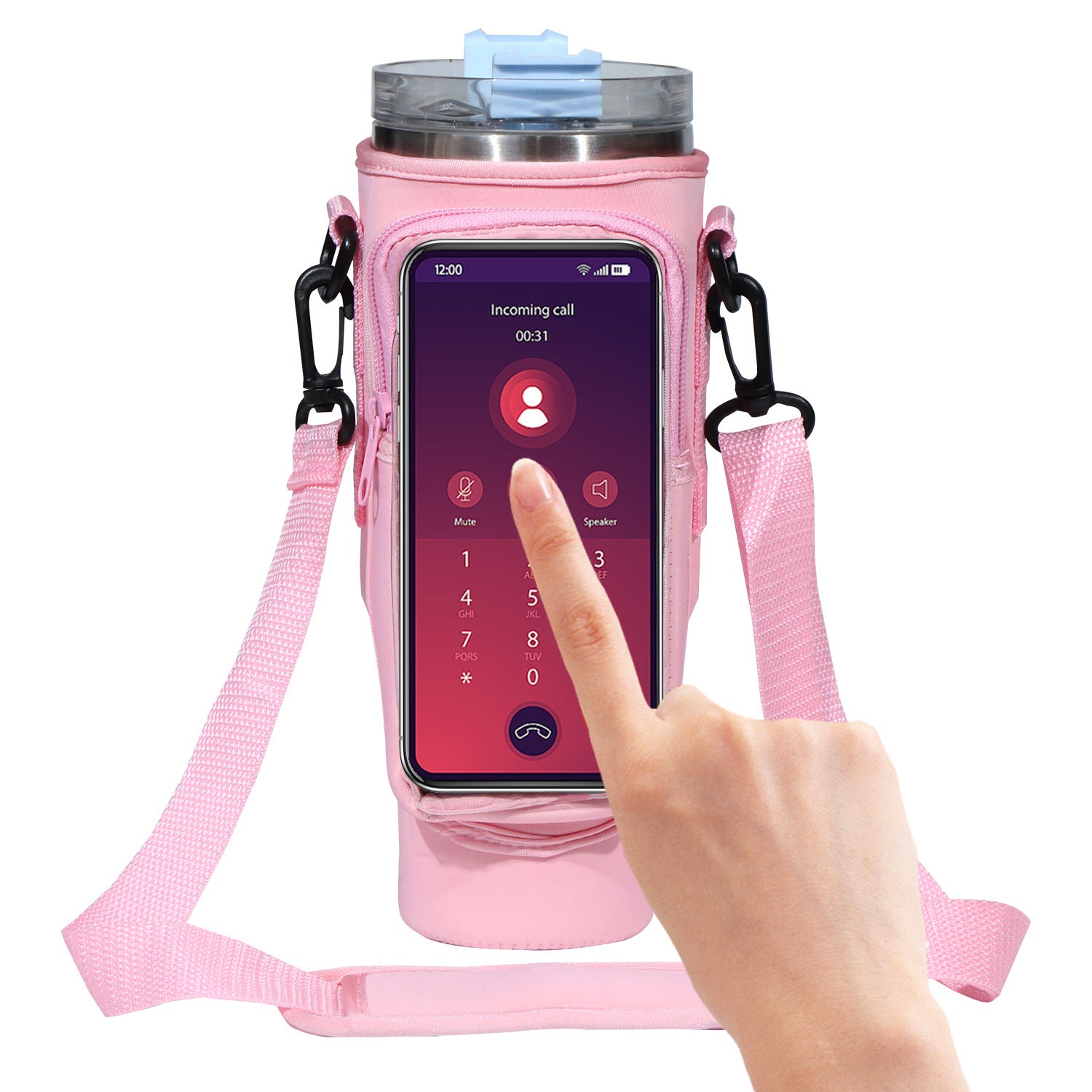 40oz Tumbler Carrier | Touchscreen Window Neoprene Sleeve📱🥤