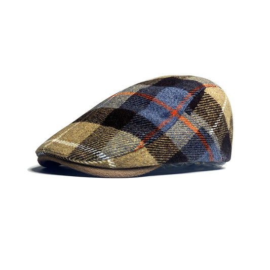 🧢 Men’s Retro Plaid Flat Cap