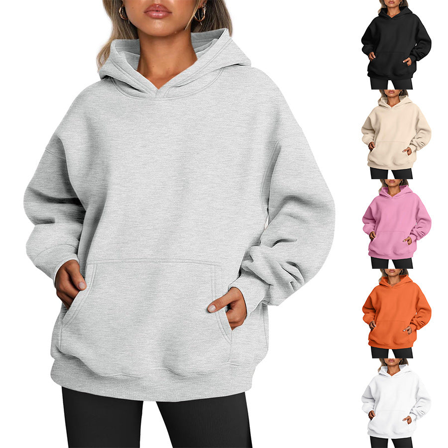 💖 Women’s Oversized Fleece Hoodie – Loose Fit Winter Pullover 💖