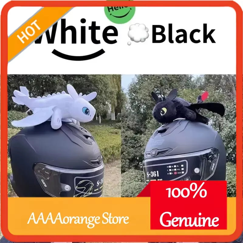 How to Train Your Dragon Toothless Car Motorcycle Helmet Decoration Little Black Dragon Doll Animation Periphe Birthday Present