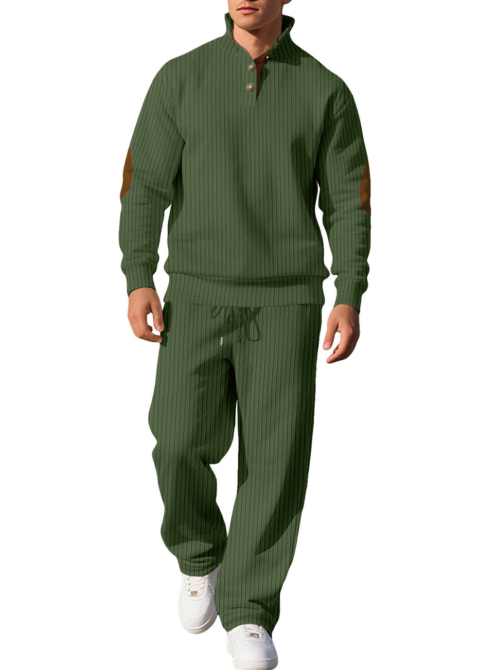 Mens Casual Trousers And Stand-collar Versatile Jacket Set