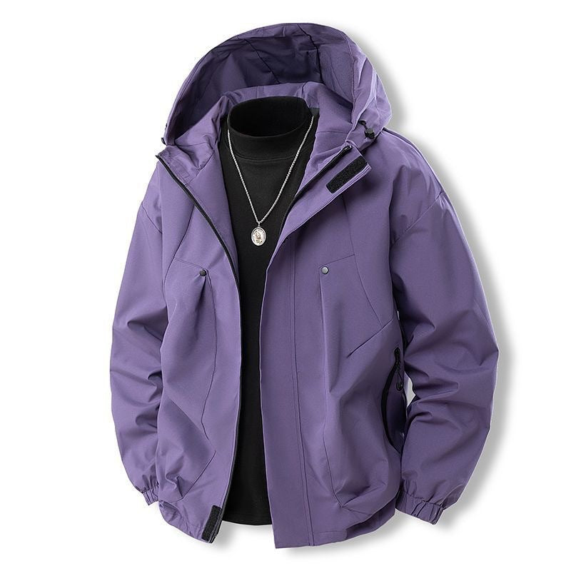 Men's And Couple's Outdoor Windproof Lettered Jacket