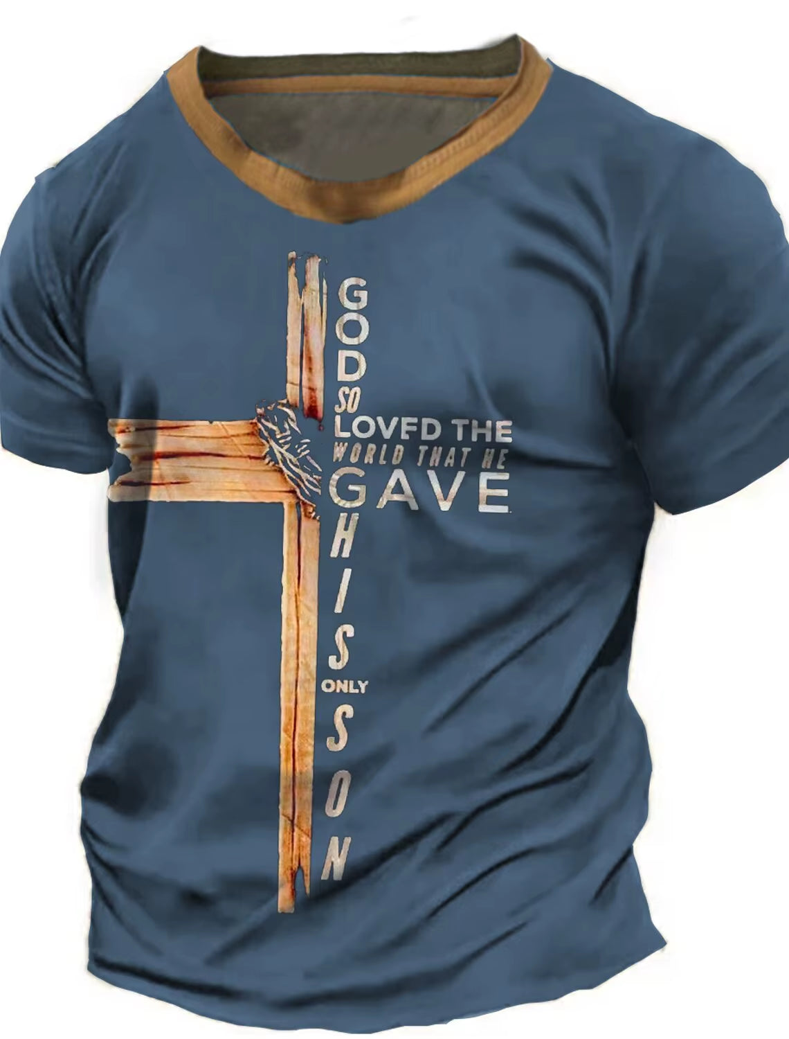 Men'S Retro Western Denim 3D Printed T-Shirt Personality Street Men'S T-Shirt Fitness Oversized T-Shirt Outdoor Fashion T-Shirt