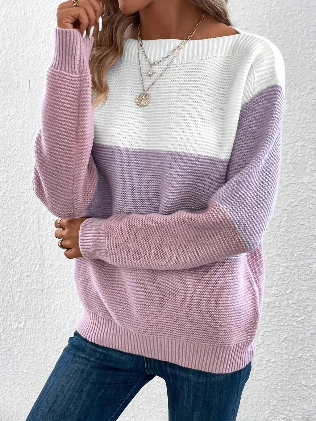 Pullover Knitted Sweater Fashion Round Neck