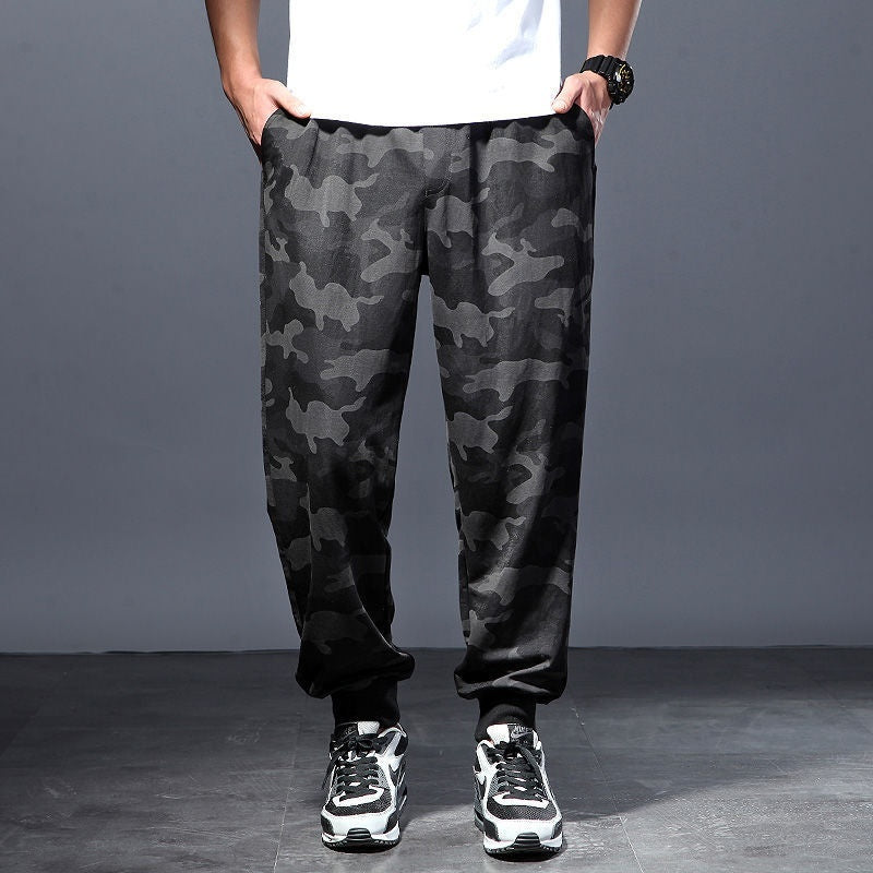 Stretchy Plus-Size Jogger With Drawstring Waist Mens Athletic Trousers