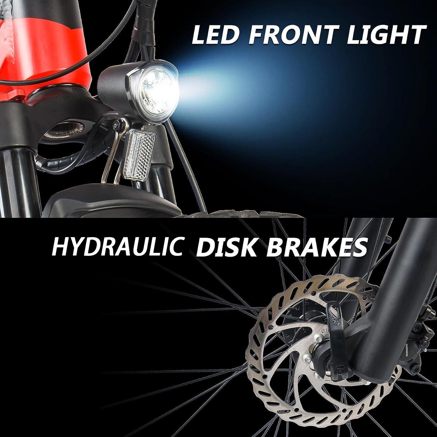 Red 500W Electric Ebike