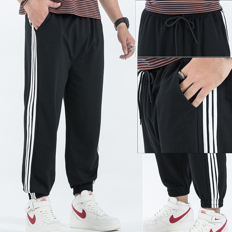 Stretchy Plus-Size Jogger With Drawstring Waist Mens Athletic Trousers