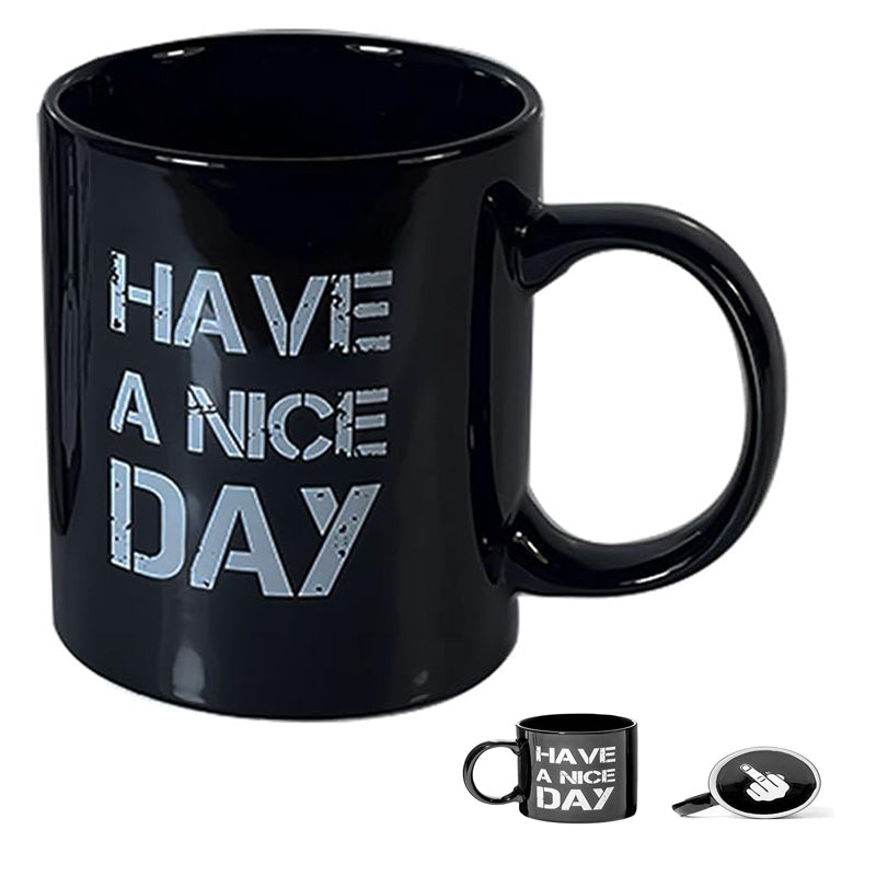 Funny 3D Middle Finger Coffee Mug – Novelty Gag Gift Cup