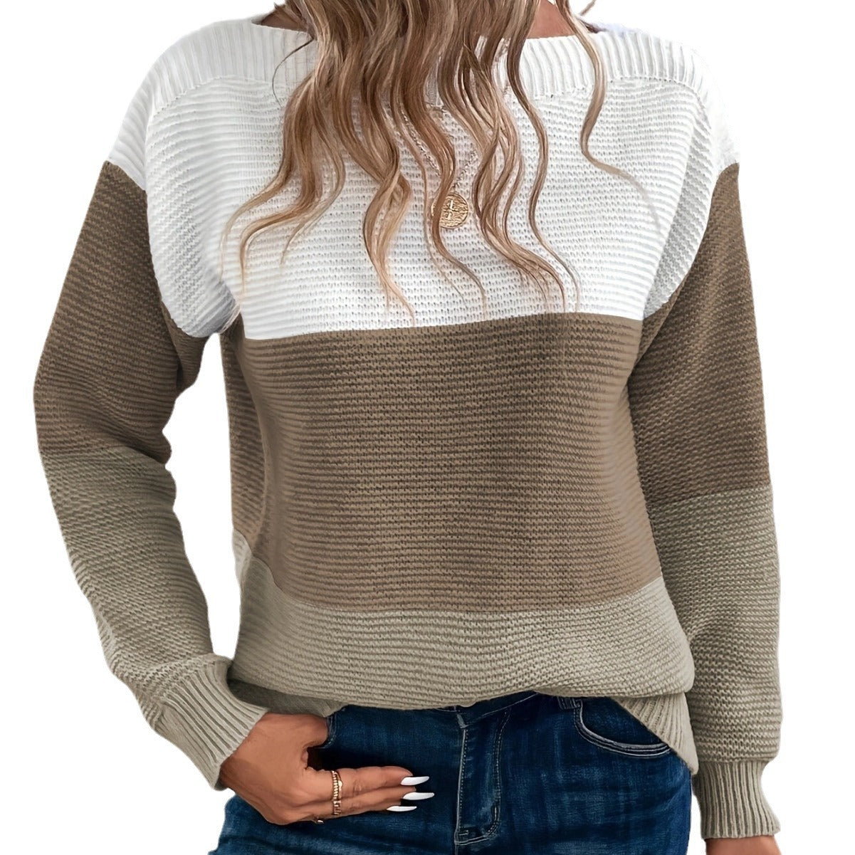 Pullover Knitted Sweater Fashion Round Neck