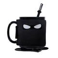 Stealth Ninja Mug Gift Set (with Sword Stirrer + Ninja Star Coaster)