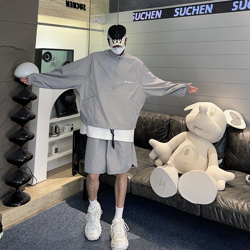 Mens Ice Silk Quick Dry Sports Set | 2 Piece Gym Outfit