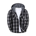 Men’s Plaid Hooded Jacket UK | Trendy Check Hoodie Coat