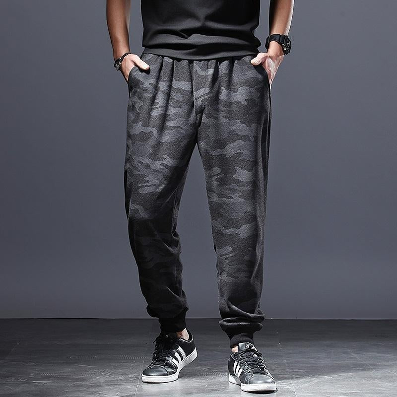 Stretchy Plus-Size Jogger With Drawstring Waist Mens Athletic Trousers