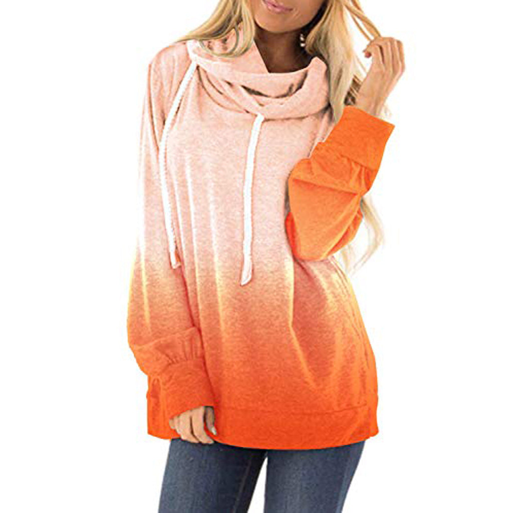 Women’s Two-Tone Gradient Hoodie | Oversized Casual UK