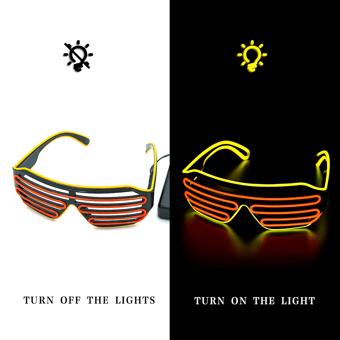 Glowing Glasses LED Gafas Luminous Bril Neon Christmas Glow Sunglasses Flashing Light Glass for Party Supplies Prop Costumes New