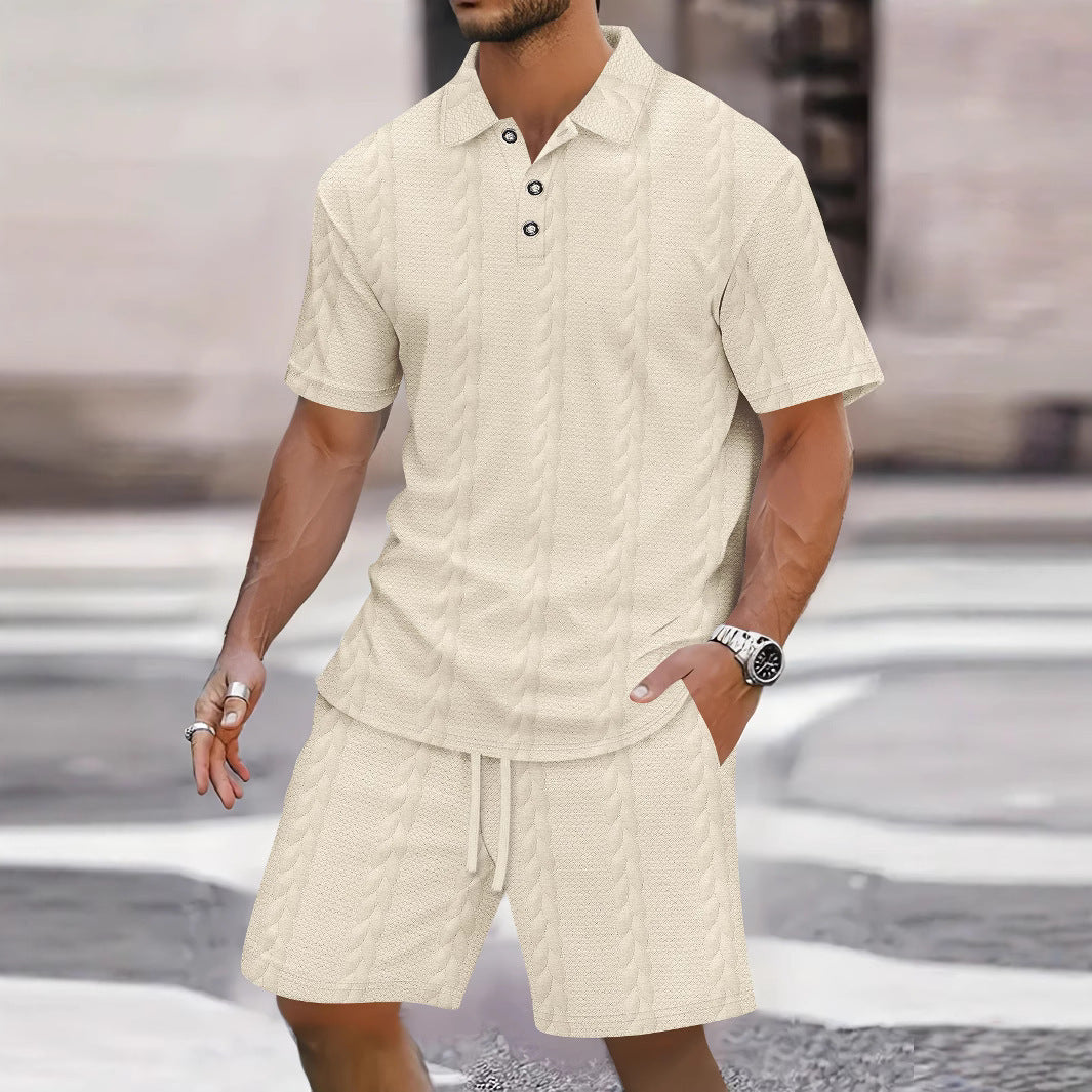 Mens 2 Piece Polo & Shorts Set | Athletic Summer Outfit