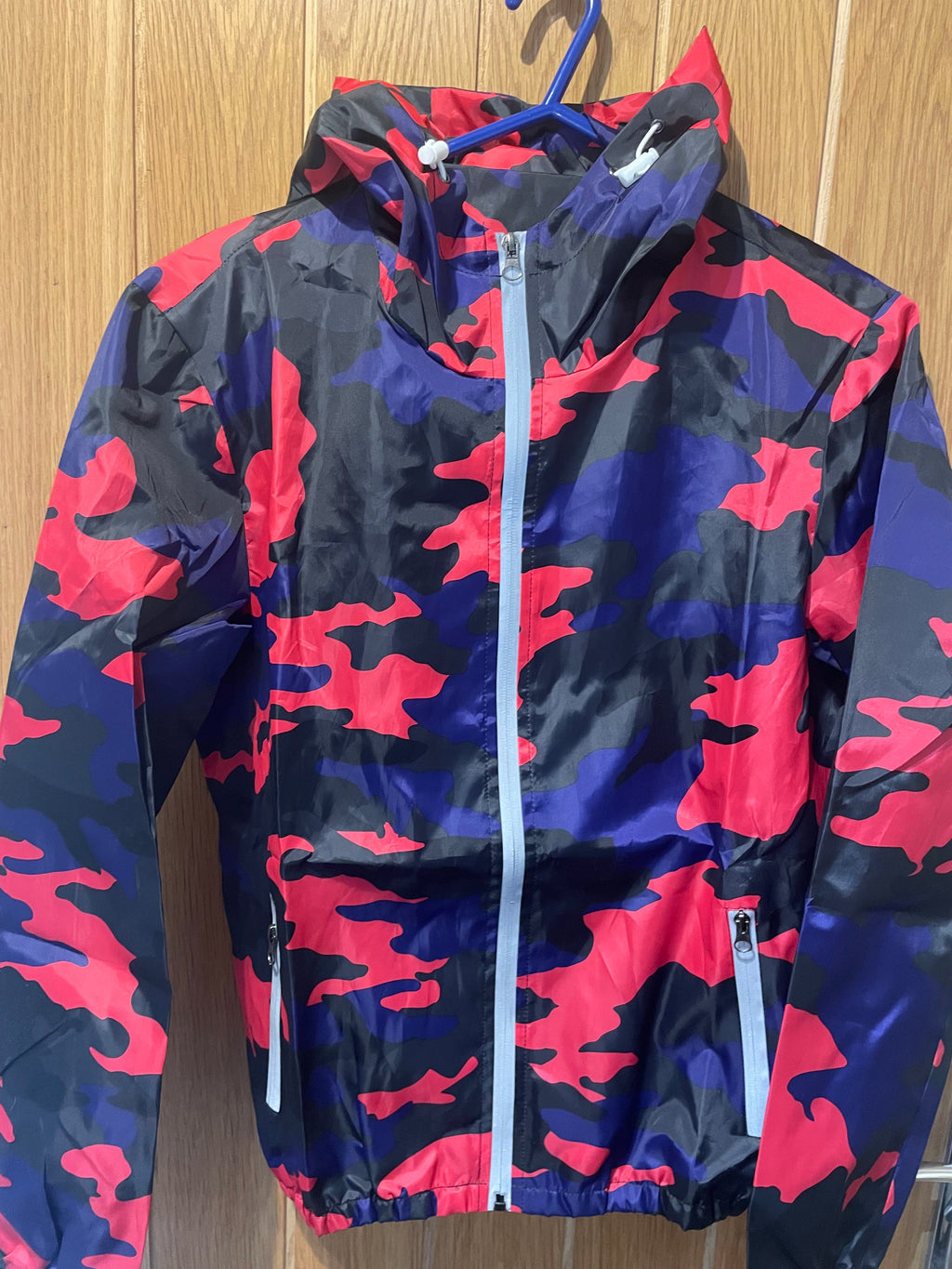 Men’s Camo Hooded Jacket – Lightweight Zip-Up Windbreaker (Spring/Autumn)