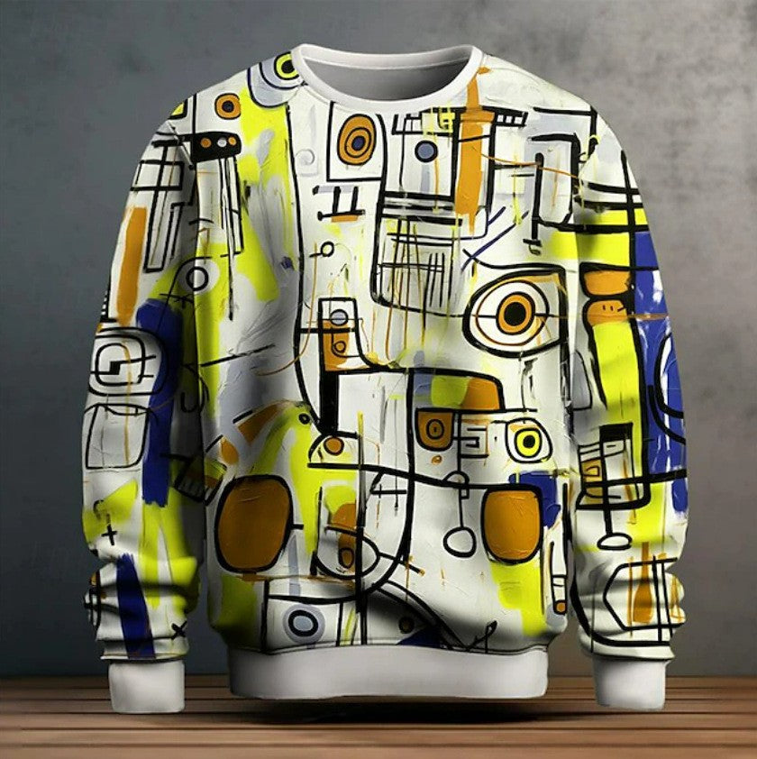🎨 Men’s Graffiti Art Pullover Hoodie