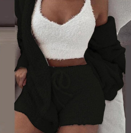 3pcs Womens Clothing Pajama Set