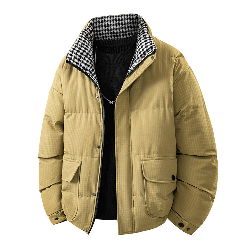 Mens Loose Casual Plus-Thickness Cotton Jacket