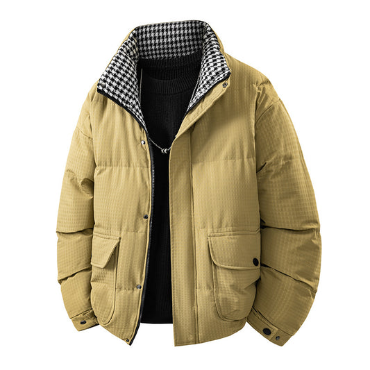 Mens Loose Casual Plus-Thickness Cotton Jacket