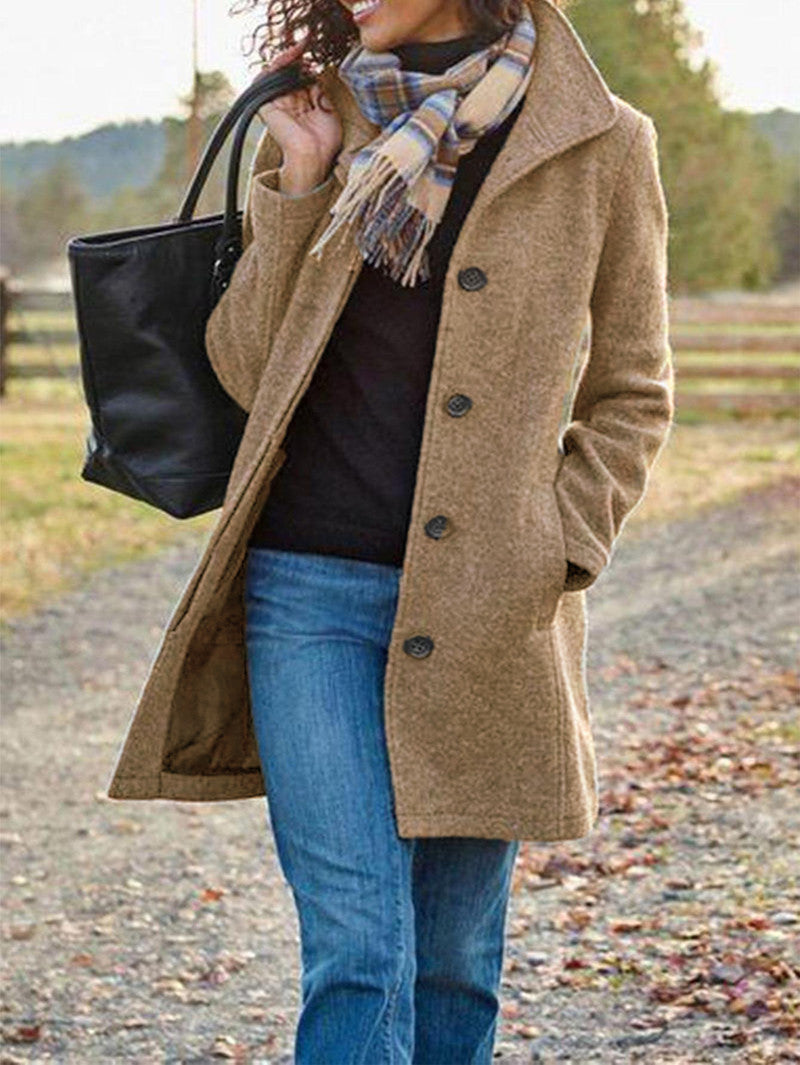 Slim Mid-length Jacket Women's Clothing