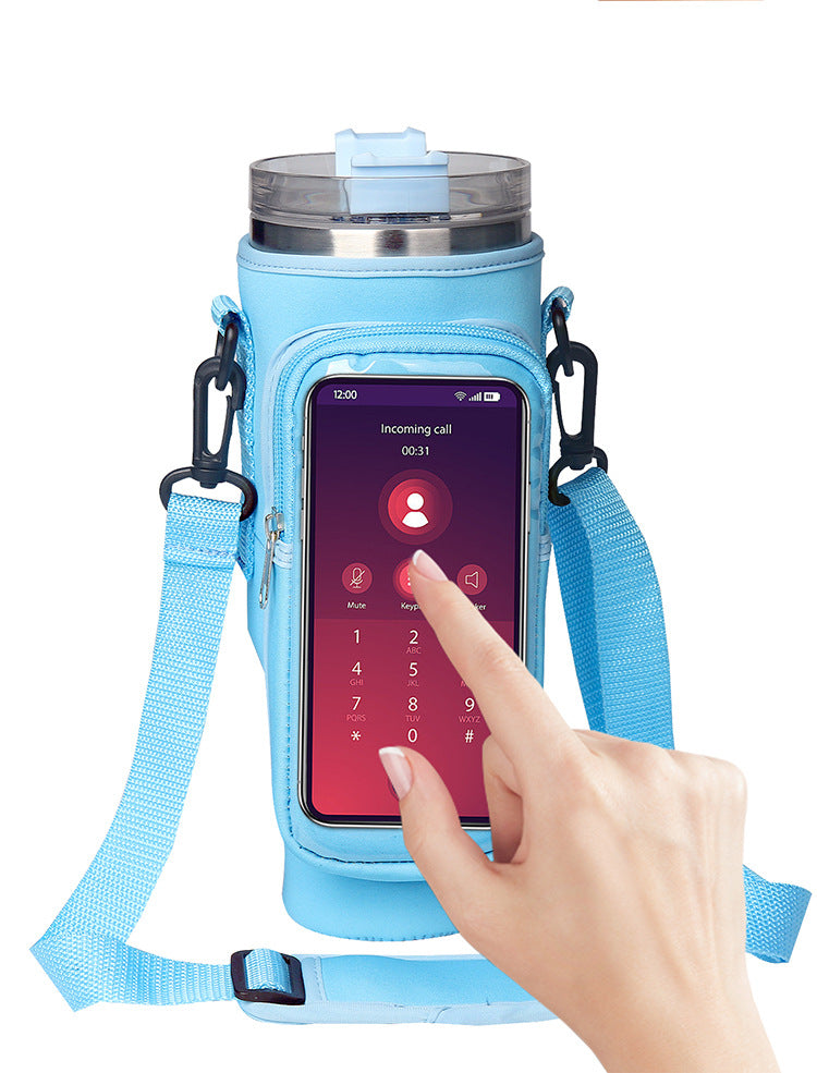 40oz Tumbler Carrier | Touchscreen Window Neoprene Sleeve📱🥤