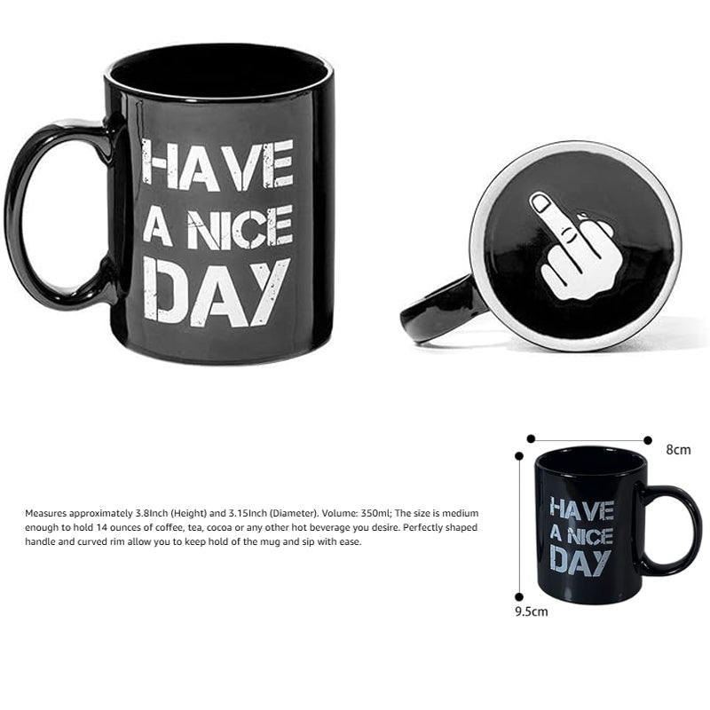 Funny 3D Middle Finger Coffee Mug – Novelty Gag Gift Cup